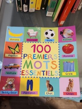📚 4/$20 📚 100 Premiers Mots Essentiels - Colorful French Baby Book